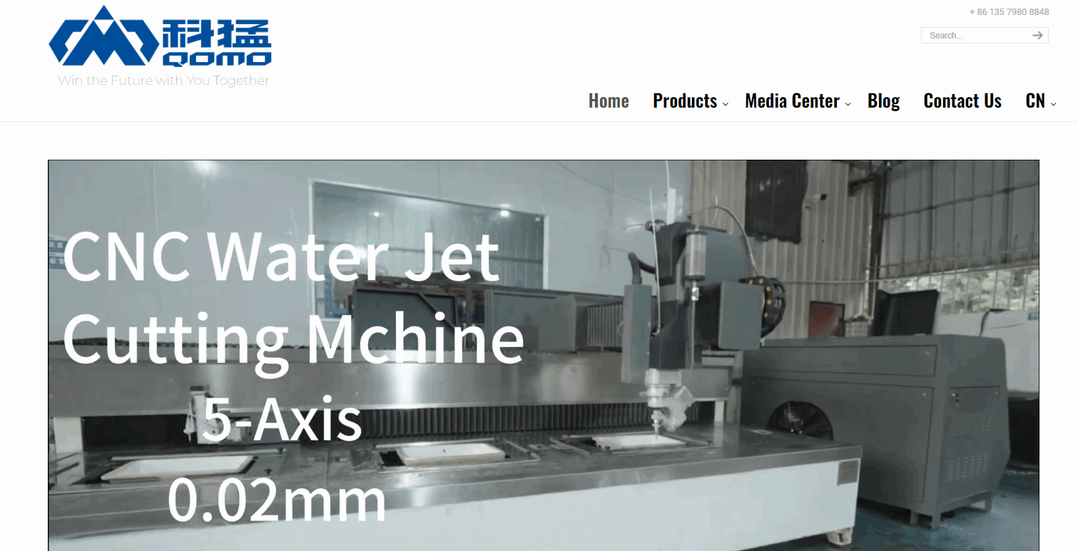 QOMOTECH INNOVATION Waterjet cutting machines and water jet cutter manufacturers